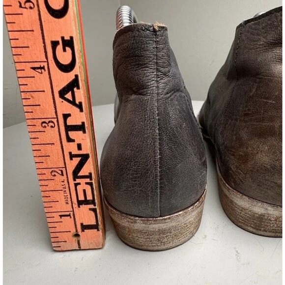 Free People Mont Blanc Gray Leather SlipOn D’Orsay Sandal Sz 8.5 39 Boho Chic EC - Picture 6 of 16